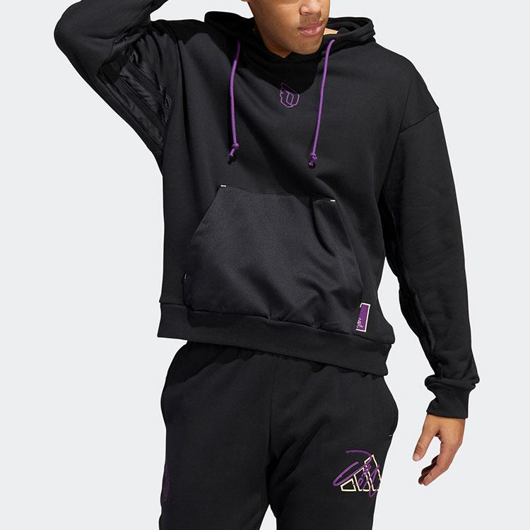 adidas Мужская баскетбольная толстовка с длинным рукавом Dame 8, черная HE5464
