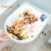 Наклейка на унитаз с изображением тигра-бабочки, водонепроницаемая, съемная, самоклеящаяся, из ПВХ, для гостиной, ванной комнаты, настенное искусство, маленькая картина с тигром, крышка сиденья унитаза
