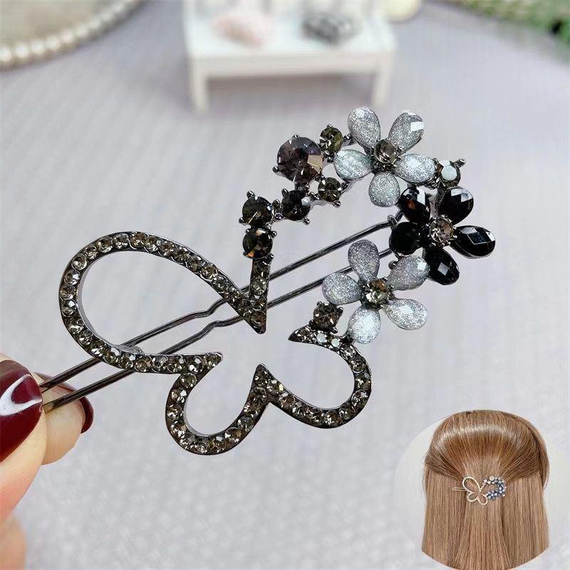 Элегантная заколка для волос из сплава 'Синяя звезда' - Минималистичный роскошный аксессуар