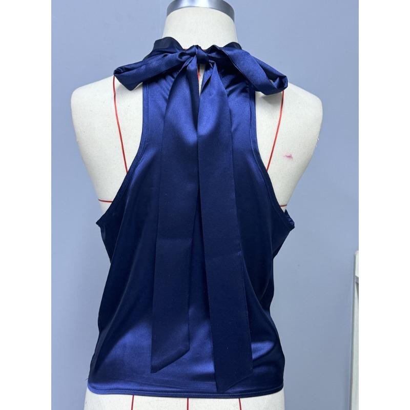 Женская летняя мода новый сексуальный топ без рукавов