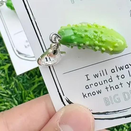 1/2/3 шт. брелок для ключей в виде соленого огурца, брелок для сумки с подвеской в виде позитивной карты, аксессуар для рюкзака для друзей и семьи