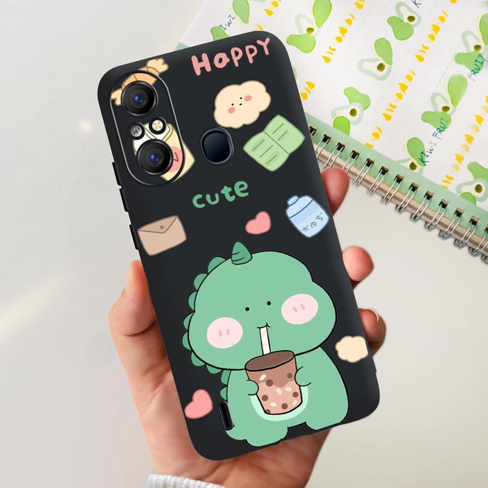 For ITEL A58 ITEL A49 Back Cover Jelly Stylish Beauty Pattern Printed Phone Case For ItelA48 A 49 Soft Black Matte Silicone Etui