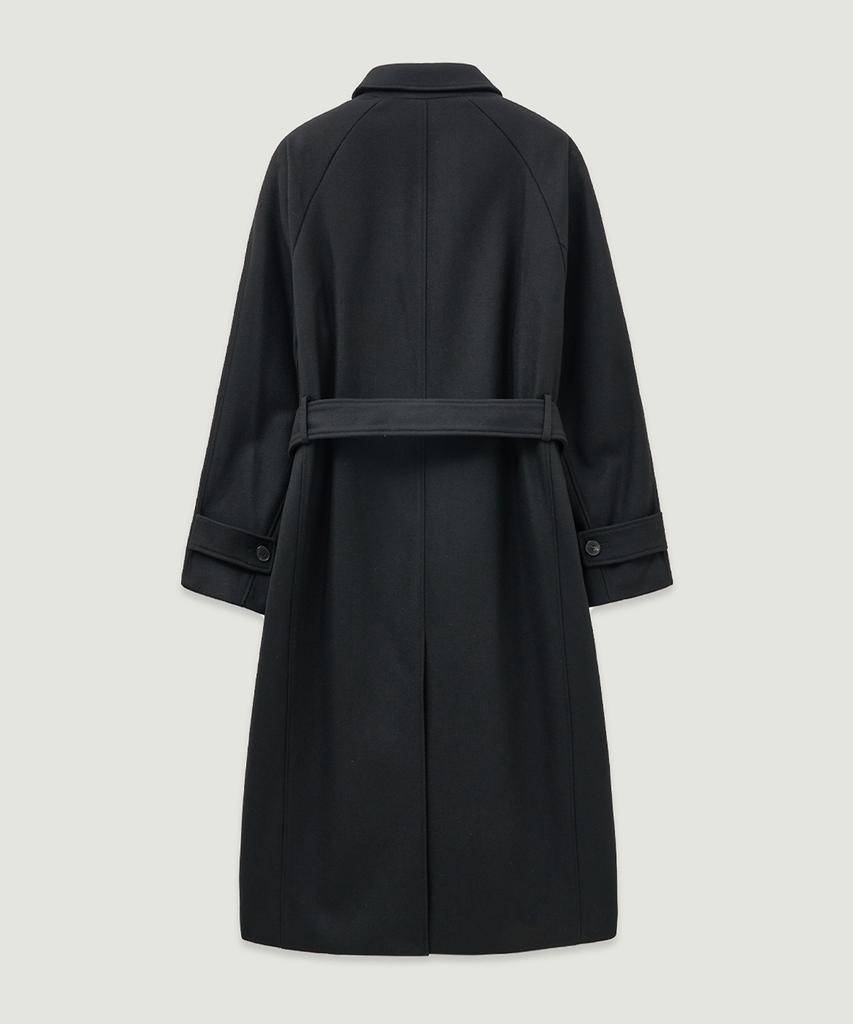 Lmood Logan Balmacaan Coat Feltro Black