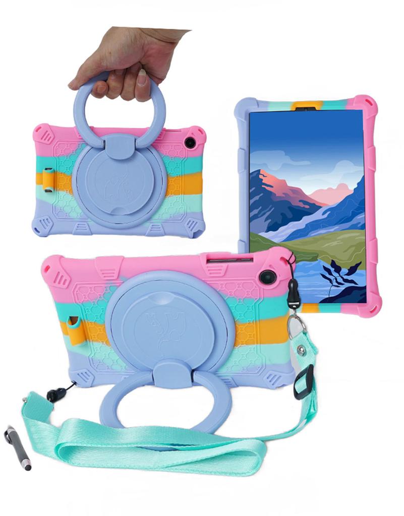 360 Rotating Soft Silicone Case For Alldocube iPlay 50Mini 8.4'' Shockproof Tablet Stand Cover With Strap Pen