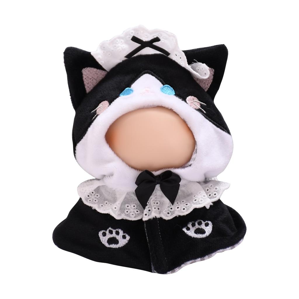 Doll Clothes Set 17cm Doll Accessories Love Heart Top Scarf Hat No Dolls