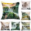 Наволочка с изображением пейзажа в китайском стиле для украшения общежития, офиса, гостиной, дивана, дома, наволочка