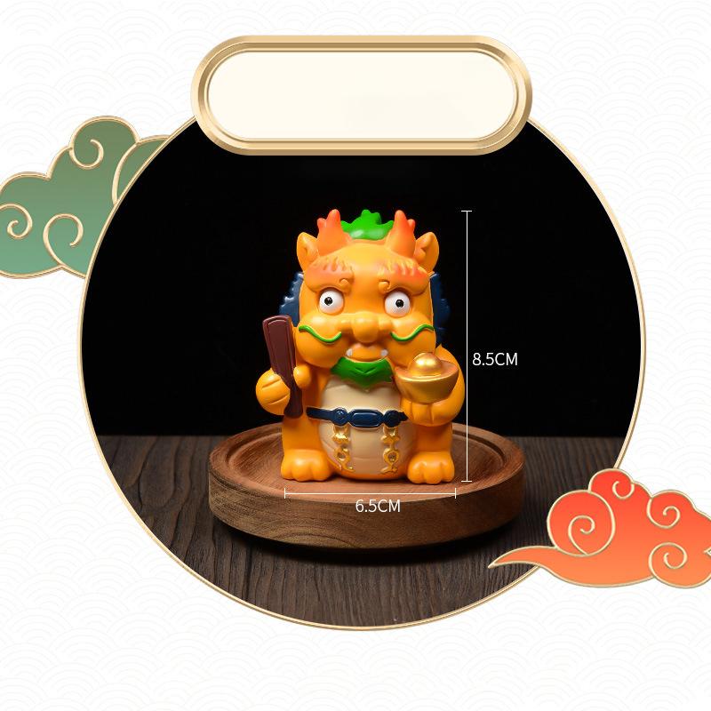 Year Of The Dragon Zodiac Mascot Ornaments Chinese Dragon Figurine Home Decor Mini Dragon Statue Resin Chinese Dragon Crafts
