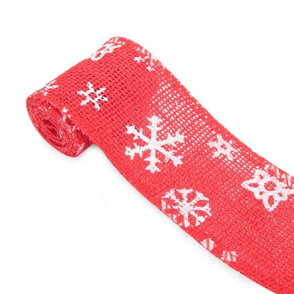 Craft Rustic Vintage Merry Christmas Wedding Snowflake Sisal Trim Snowflake Lace Ribbon Jute Burlap