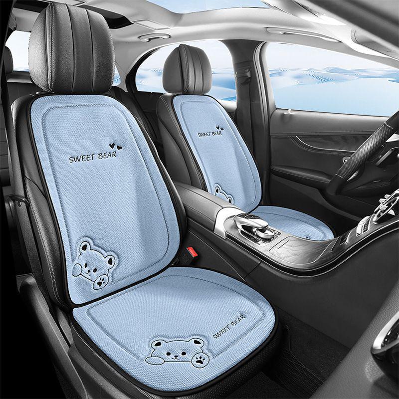 1Pcs Breathable Cartoon Bear Car Seat Cover Non-Slip Cushion for Women's Protection
