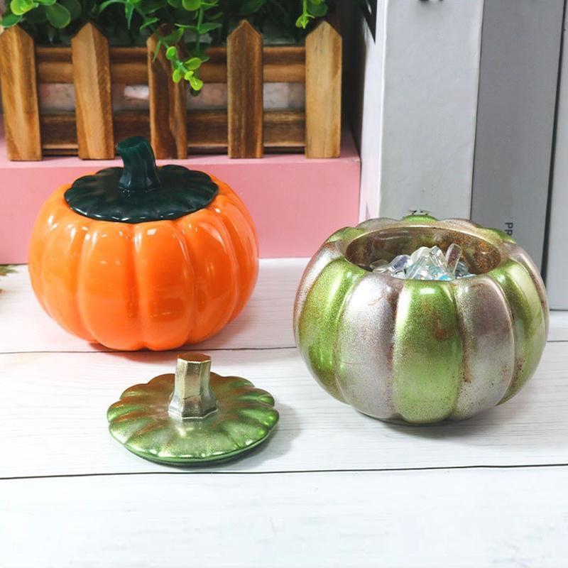 DIY банка для хранения тыквы, силиконовые формы, формы для литья из кристаллической смолы, эпоксидной смолы, ручная работа, Хэллоуин, украшение для домашнего рабочего стола, инструменты для изготовления ремесел