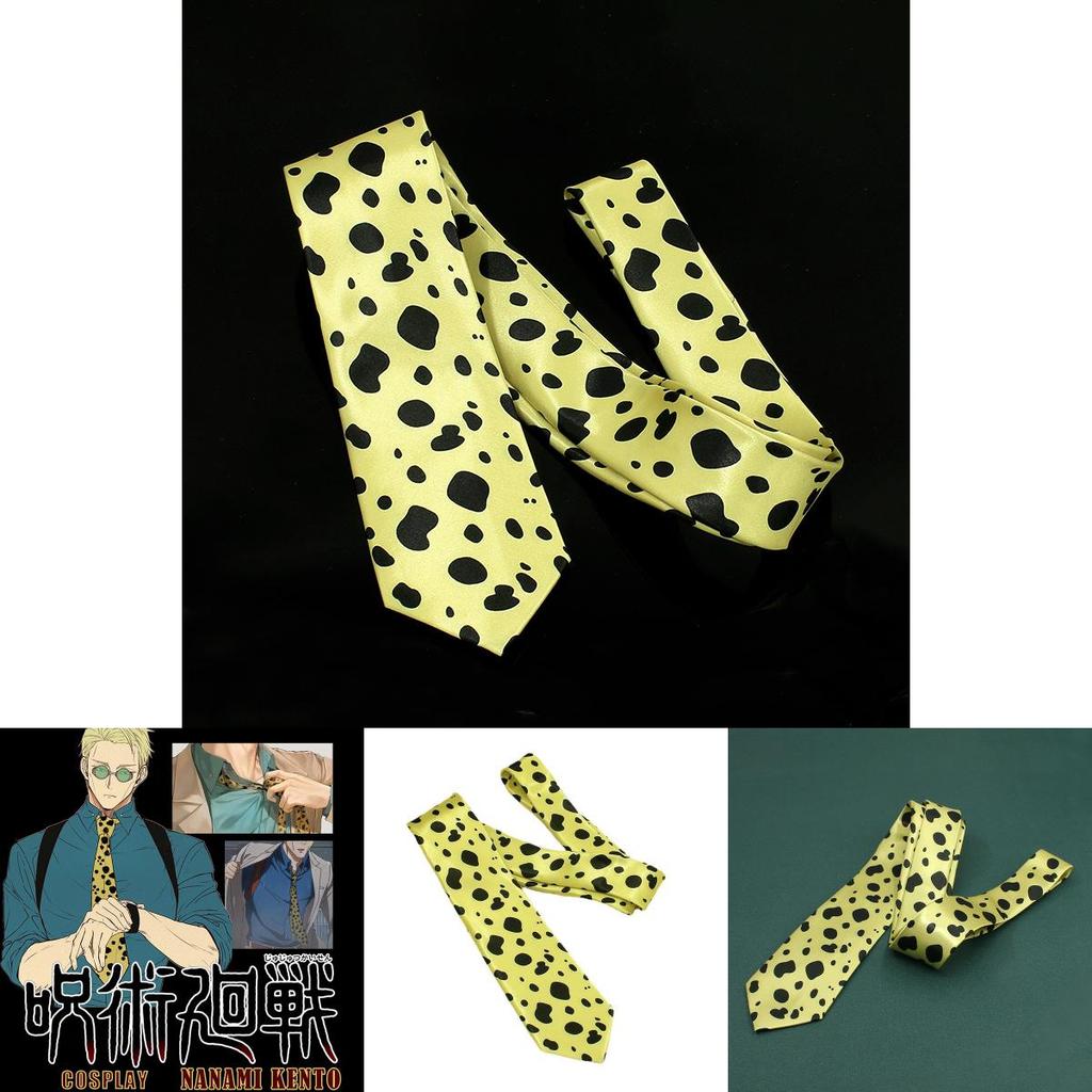 Нанами Магическая битва Шелковый галстук Премиальный материал Винтажный дизайн Для мужских костюмных аксессуаров