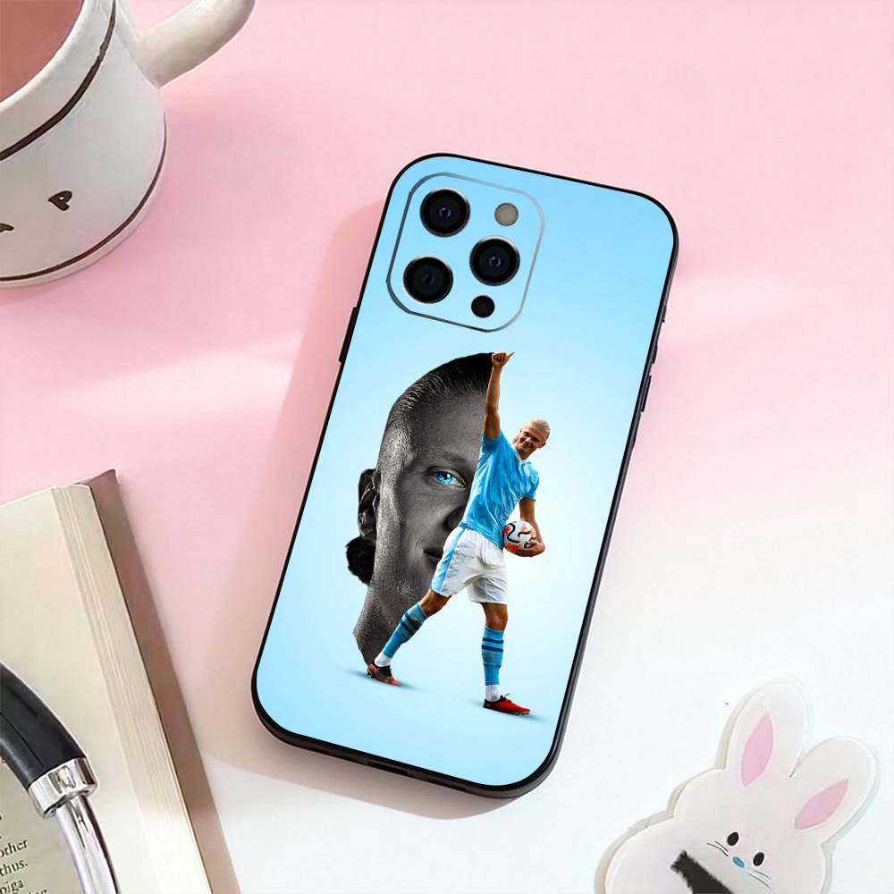 E-Erling h-Haaland 9  Phone Case For iPhone 17,16,15,14,13,12,11 Plus,Pro,Max,XS Silicone Soft Cover