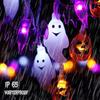 Battery Operated Pumpkin Bat Ghost Lights 20 Feet Halloween Decorations Lights  Indoor