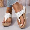 Chunky Platform Clip Toe Sandals Women Summer 2025 Thick Bottom Wedge Heels Slides Woman Plus Size 36-42 Rome Sandalias Mujer
