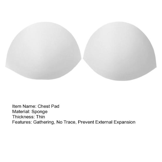 1 Pair Bikini Padding Inserts Foam Triangle Sponge Chest Pads Inserts Breathable Push-Up Pads for Swimsuits for Swimsuits Sports Bras And Dresses