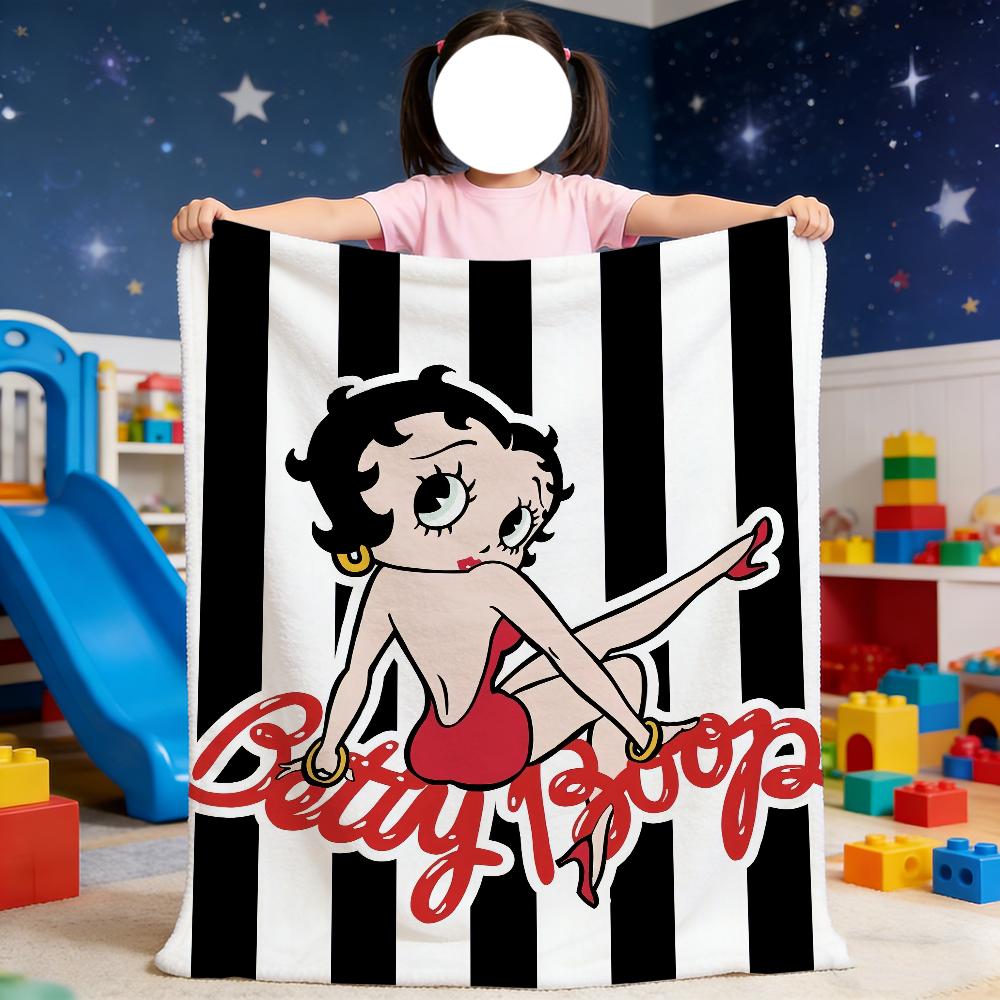 Blanket For Soft Cartoon Throw Blanket for Picnic Bed Sofa Home B-BoopS Bedroom Cozy B-B-BettyES-S Warm Comfortable