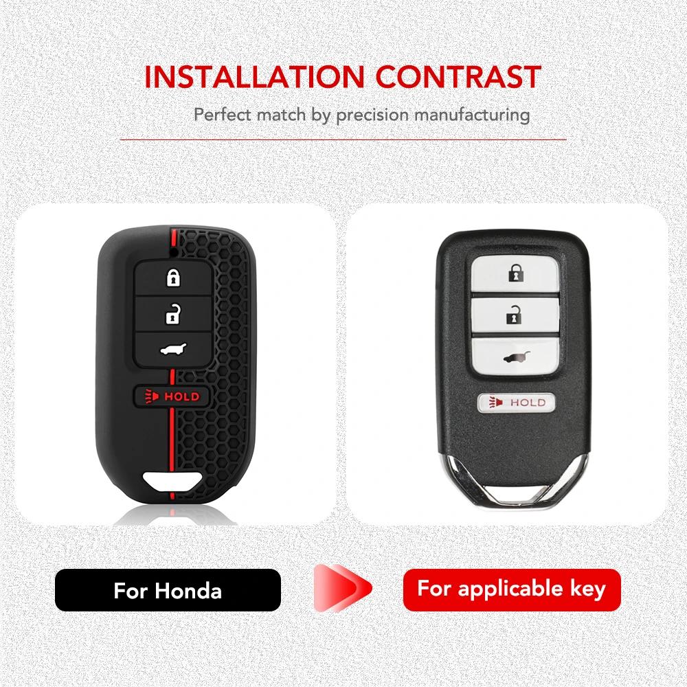 3 4 кнопки силиконовый автомобильный пульт дистанционного управления брелок чехол для Honda Accord EX EXL Civic Crv Hrv Pilot Ridgeline 2016 -2018 Pocketor