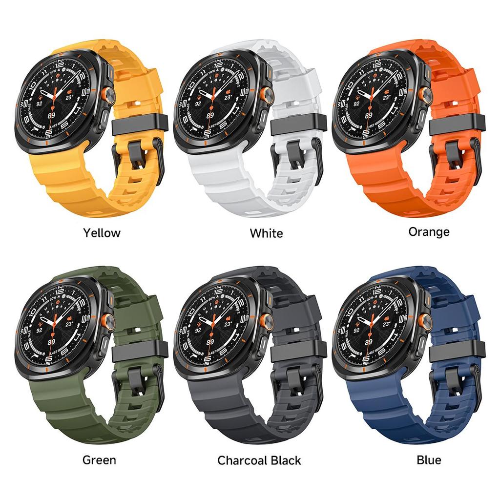 Мягкий ремешок из резины для Samsung Galaxy Watch 8 Classic 46 мм, мужской спортивный браслет для Samsung Galaxy Ultra 47 мм, ремешок для часов 8 44 мм 40 мм с изогнутым концом