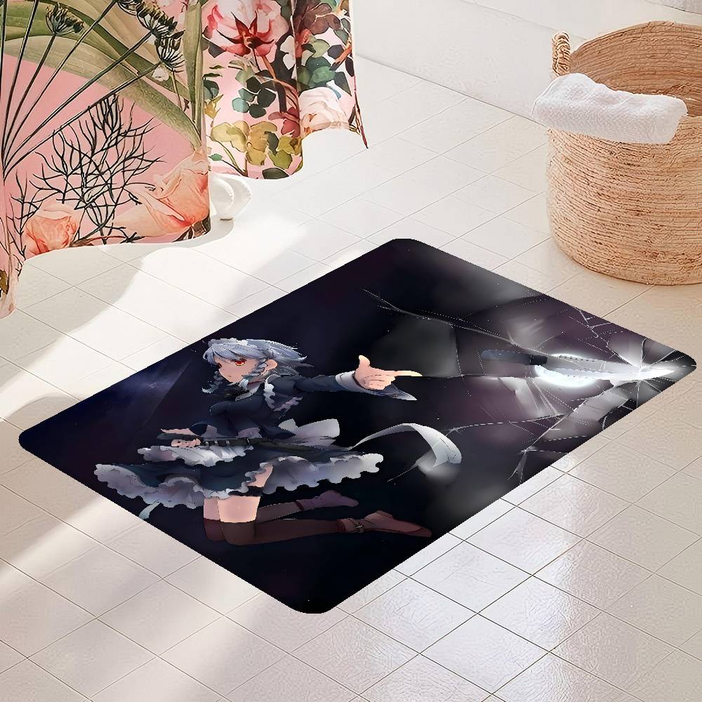 Sakuya Izayoi Cartoon Floor Mat Cheaper Anti-slip Modern Living Room Balcony Printed Bedside Mats