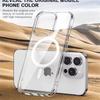 Для Magsafe Беспроводная Зарядка Задняя Крышка Прозрачные Чехлы Для iPhone 16 15 14   11 Pro Max Plus Магнитный Роскошный Прозрачный Чехол
