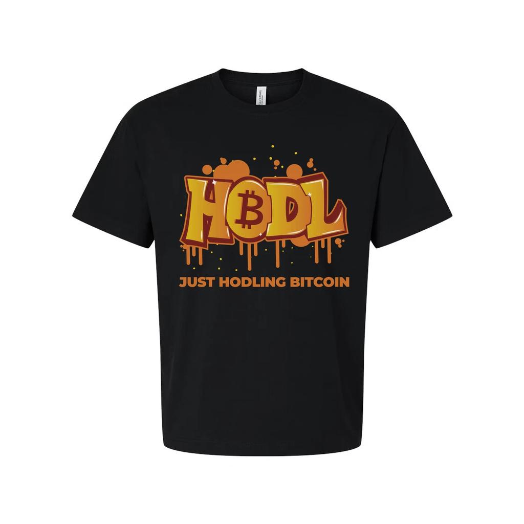 Hodling Bitcoin Graphic T Shirt Unisex Casual Crypto Apparel With Graffiti Style