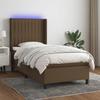 VidaXL Slatted Bed Base with Mattress and LED, Upholstered Bed, Single Bed, Adult Bed for Interior Bedroom, 3138456