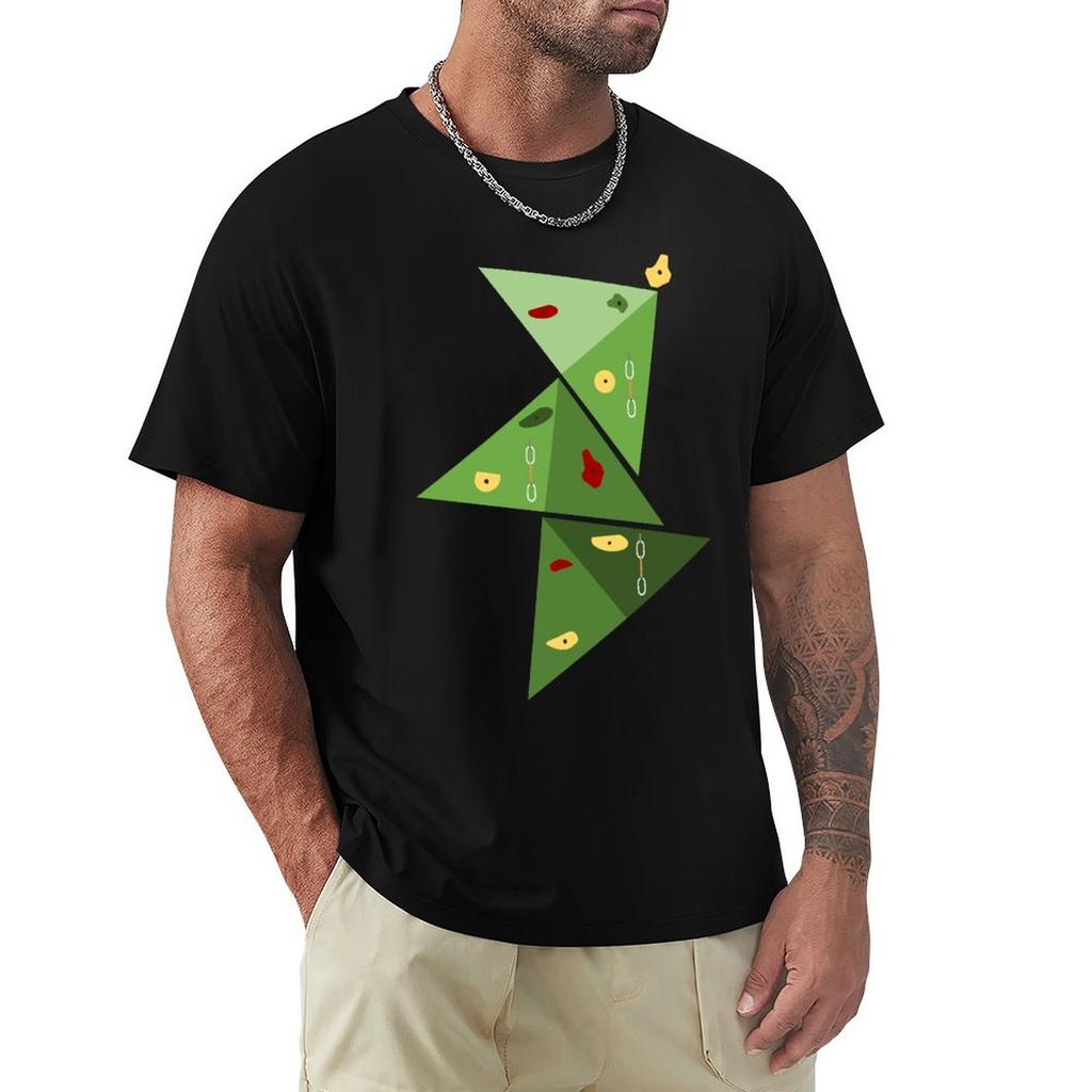 Climbing Christmas Tree T-Shirt Customs Design Your Own Oversized Graphic Tee Slim Fit T Shirts for Men