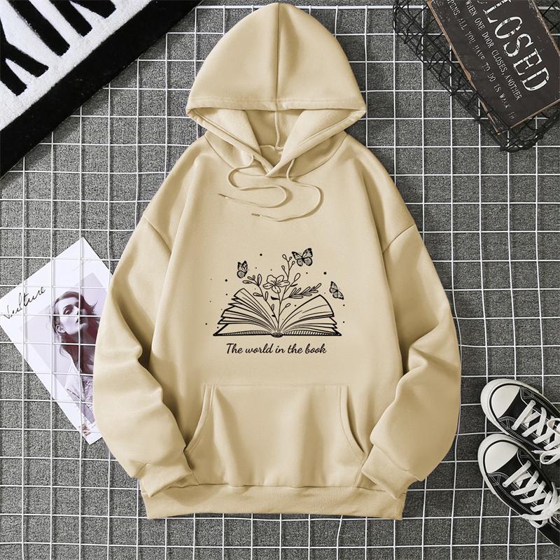 2025Winter Women's Hoodie Solid Color Print Unisex Style Double Pockets Sweatshirts Outerwear Plus-Size Women's Clothing CYXX275