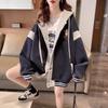 Женское пальто Осень и Зима Верхняя одежда Новый корейский стиль Свободный кардиган Толстовка Дизайн Универсальный топ