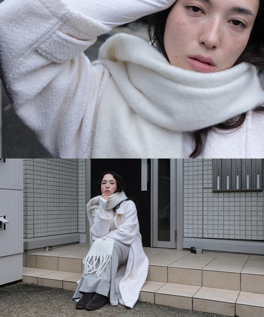Low Tide Wool Boucle Coat [Ivory]