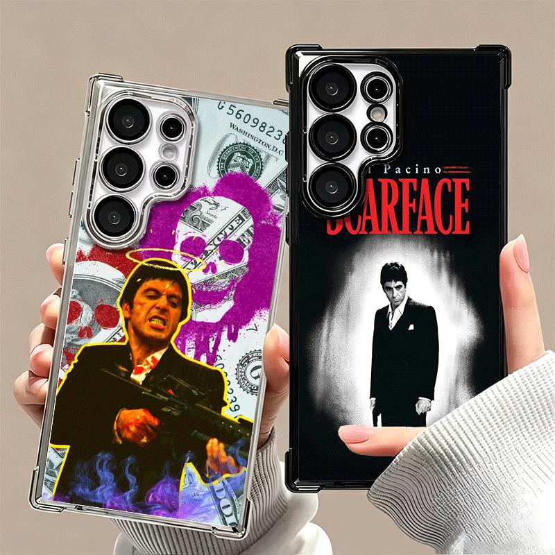 Чехол для телефона с покрытием Scarface 1983 Аль Пачино для Samsung Galaxy S24 S25 FE S26 Edge S23 Ultra S22 S21 Plus S20 Противоударный Airbag C