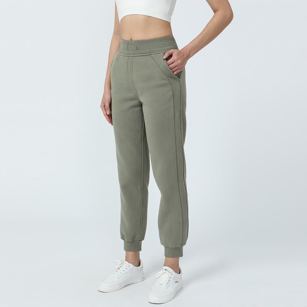 Мягкие женские спортивные штаны с высокой талией Scuba Joggers - теплые спортивные штаны для занятий йогой и фитнесом, а также повседневной носки в осенне-зимний период