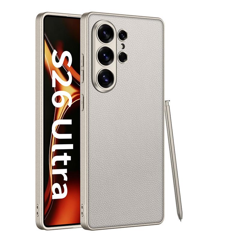 Применимо к чехлу для мобильного телефона Samsung S11ultra, кожаный чехол с металлическим лаком S11ultra с мелкими отверстиями, противоударный чехол S11
