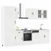 VidaXL Set of 8 "Kalmar" Kitchen Furniture In Glossy White Engineered Wood 3314793