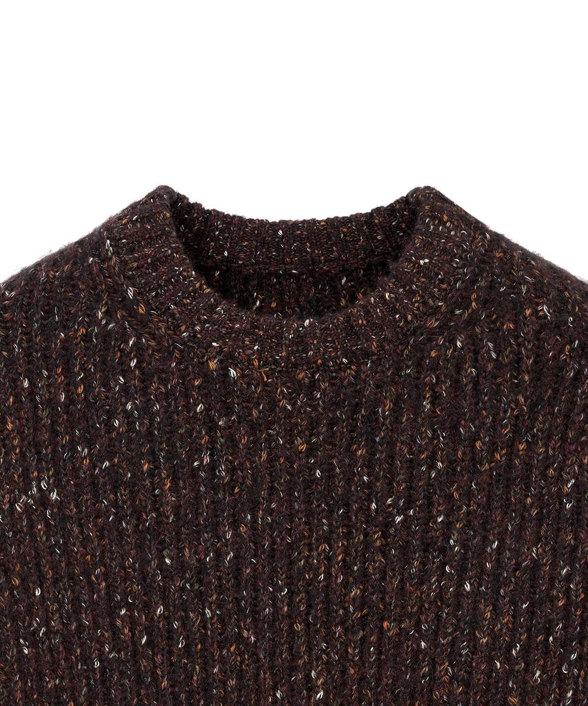 NOIRER Wool Blend Nef Round Knit (Brown)