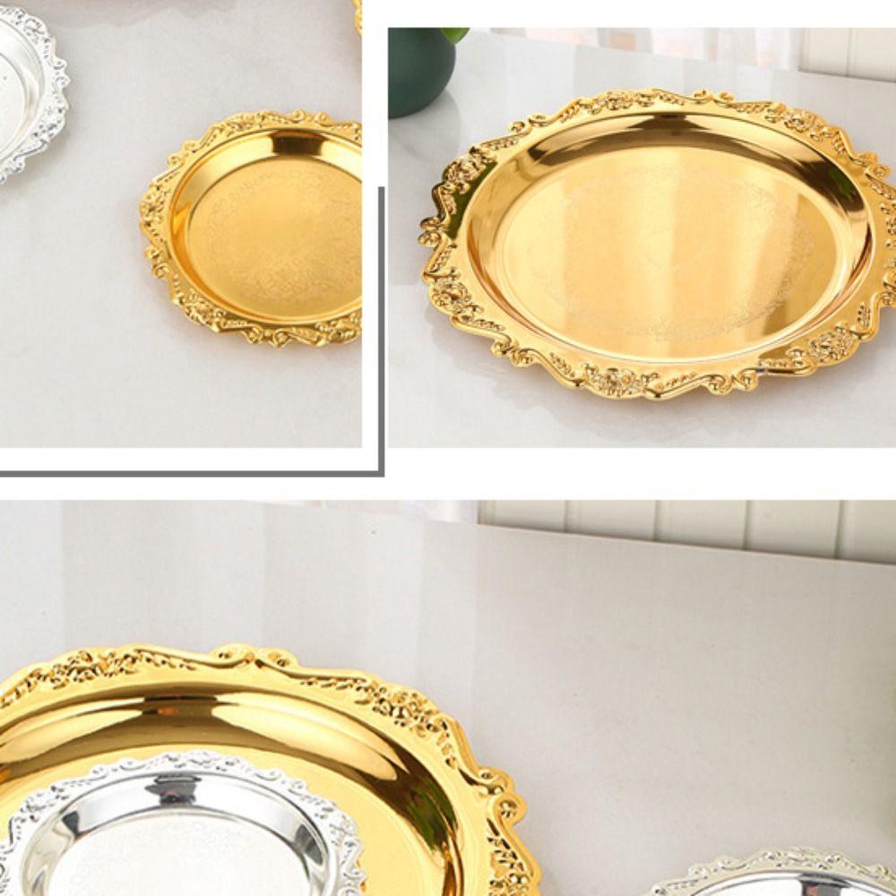 Железный поднос для хранения, изысканная демонстрационная тарелка, настольный орнамент, держатель для чайной чашки, женский