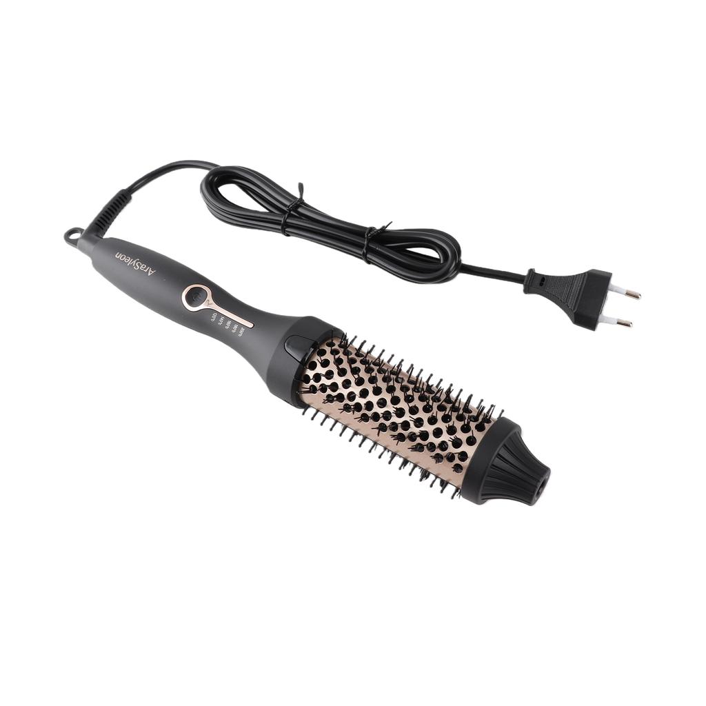 3-in-1 Hot Comb, Thermal Brush, Curling Iron and Straightening Brush, 38mm Barrel, Dual Fast Heating, 5 Temp Settings (120 degrees C-200 degre