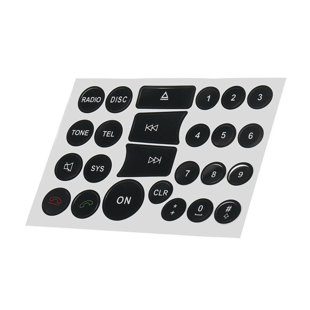 Наклейка для ремонта кнопки радиоприемника нового стиля для автомобилей Mercedes-Benz C, E, GLK, W класса 2007-2014 гг. Украшение салона автомобиля