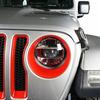 Декоративная накладка на фару для Jeep Wrangler JL Sport/Sport S 18+ Красная