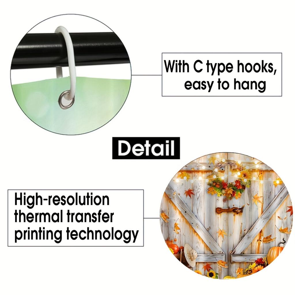 4 шт. роскошные блочные наборы занавесок для душа с тыквой, водонепроницаемые для ванной комнаты, нескользящие коврики для ванной комнаты, крышка для унитаза, коврик для ванной, набор для ванной комнаты