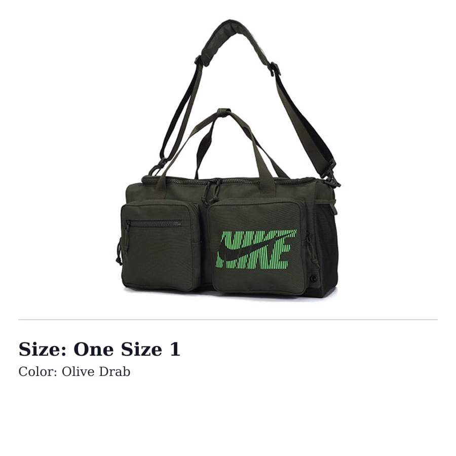 Nike Fabric Fitness Basketball Bag, One Shoulder Handbag, Travel Bag Unisex Army Green DB1147-325