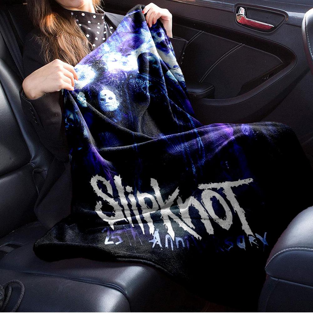 1 шт. Плед Slipknot, Хэви-метал, Музыкальная группа, Фланелевый, Легкий, Мягкий, Для всех сезонов, Идеально подходит для дивана, Офиса, Кровати, Путешествий, Кемпинга, Плед67