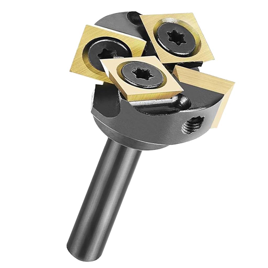 Фреза для выравнивания плит хвостовик 1/4 дюйма диаметр реза 1 дюйм покрытие ATS 2+2 зуба твердосплавная вставка ЧПУ фрезерование поверхности