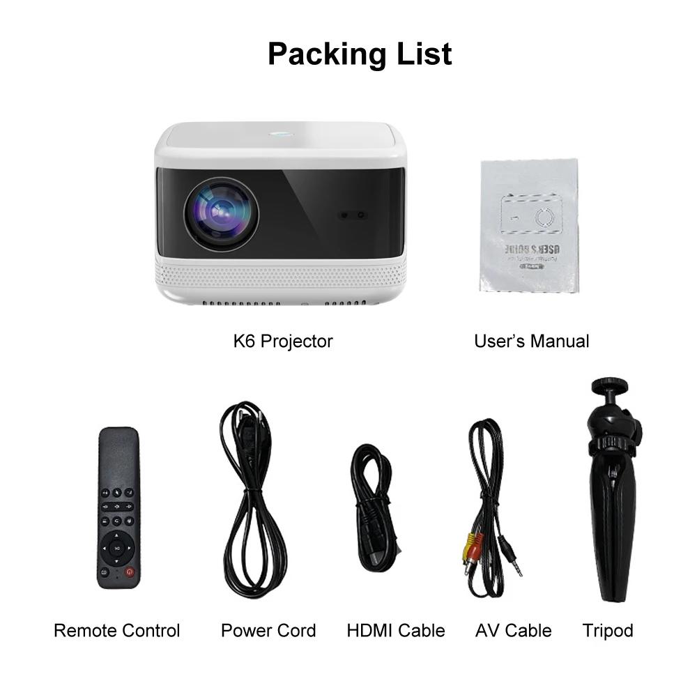 2025 Vivicine K6 Проектор Full HD WiFi Android Смарт Портативный Мини-проектор