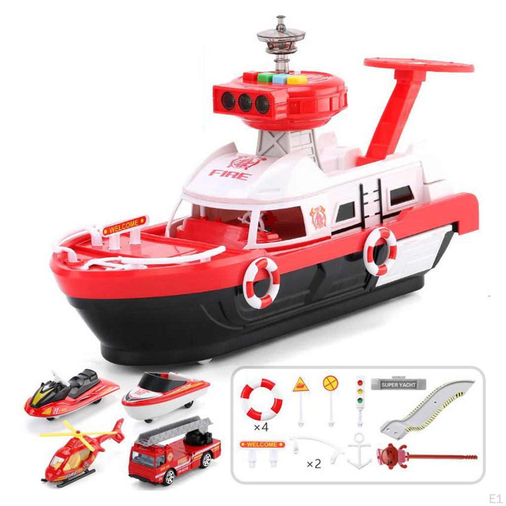 Дети детская игрушка Моделирование Трек Инерционная Лодка Литые Модели и Транспортные Средства Модель Корабля Машина для мальчиков