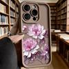 Розовый Лотос 3D Арт Мягкий ТПУ Чехол для Телефона для iPhone 17 16 15 14 13 12 11 Pro Max Plus Ударопрочный Противоскользящий Чехол