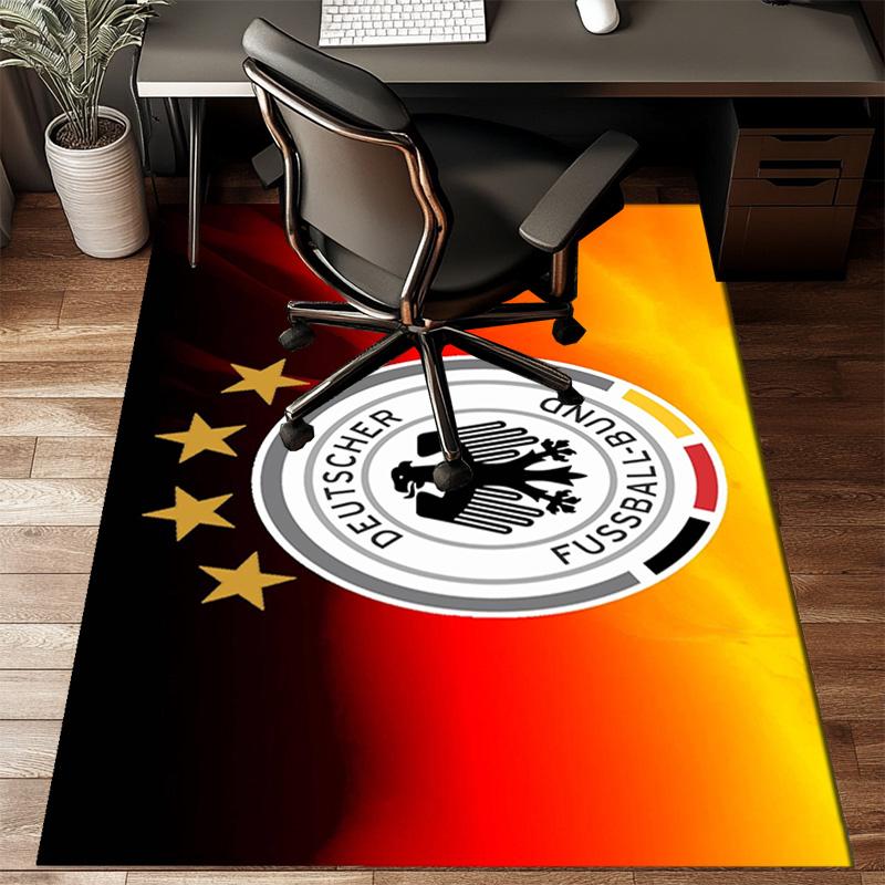 Germany Football Emblem Printed Office Carpet Chair Cushion Entryway Rug, Rugs for Living Room, Bedroom Christmas gifts