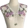 Floral Embroidered Flower Fake Collar Detachable Lace Neckline Lace Collar  Women/girls