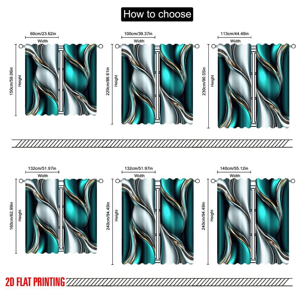 2 шт. 2D плоская печать Элегантные Современные Темно-зеленые Серые Печатные Шторы Специальный Дизайн Для Гостиной Спальни И Кабинета Машинная