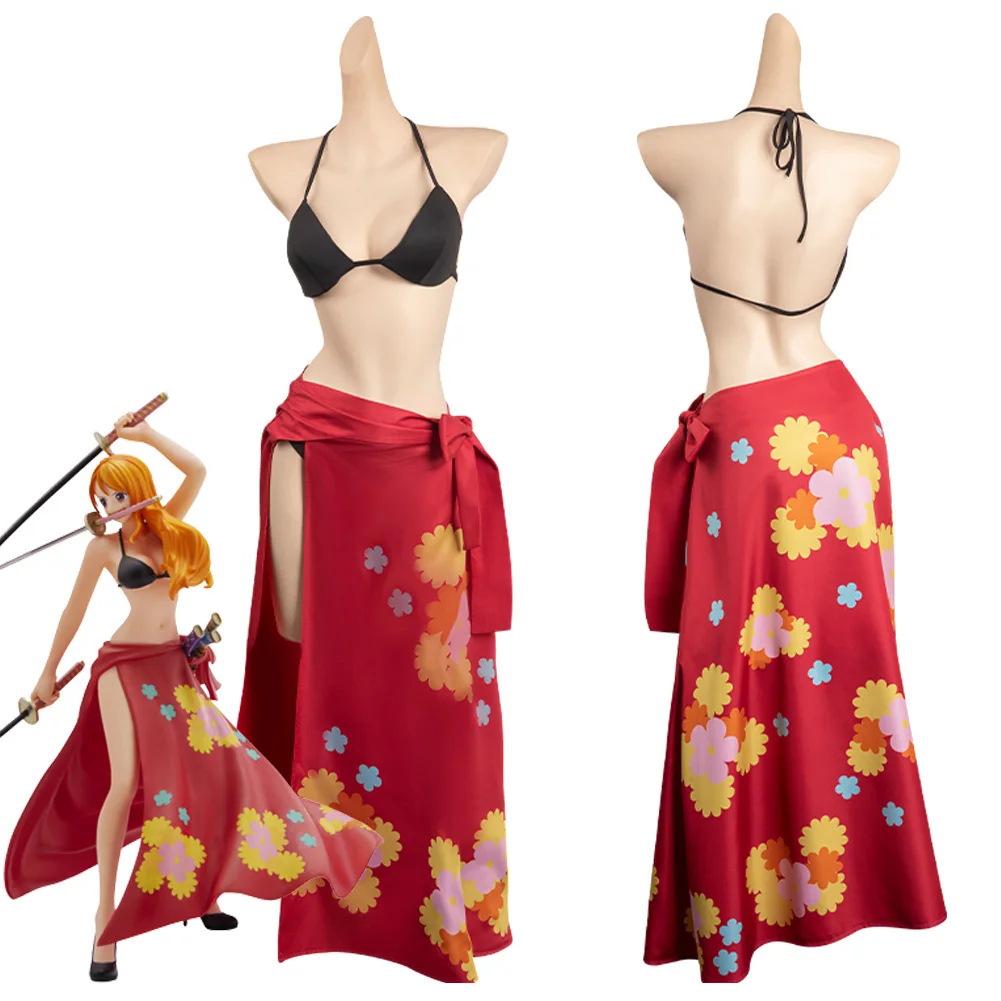 Костюм для косплея Нами из One Piece в стиле трех мечей на Хэллоуин, комплект